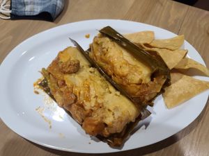 Vegan chicken tamale at Tias in St George
