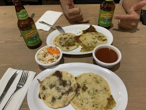 Vegan Pupusas galore, delicious  #Veganuary at Tias in St George