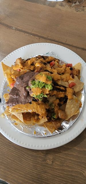 Vegan Chickn Nachos 5 stars!! at Tias in St George
