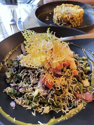 Spinach pakora chat   at Spice Kraft Indian Bistro in Alexandria