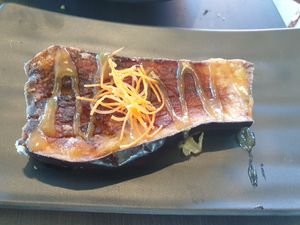 Eggplant salad at OKAMI in Bendigo