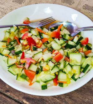 Spicy Cucumber Salad at Vegan Society in Chiang Mai