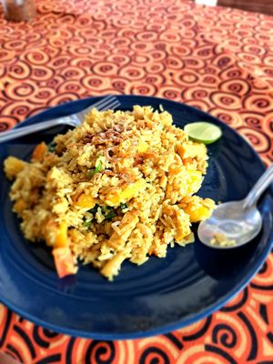 Pineapple rice at Vegan Society in Chiang Mai
