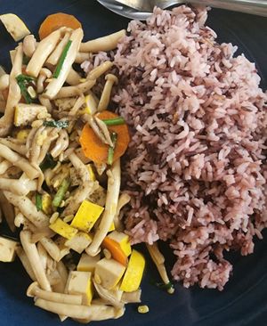 Mushrooms and Tofu at Vegan Society in Chiang Mai