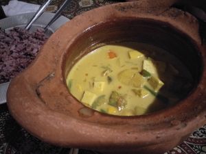 Red curry at Vegan Society in Chiang Mai