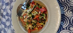 Burmese tea leaf salas at Vegan Society in Chiang Mai