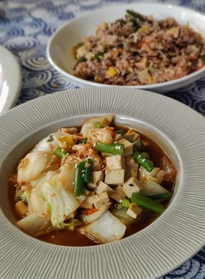 Kimchi tofu at Vegan Society in Chiang Mai