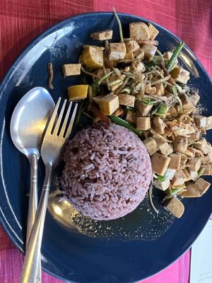 Tofu and ginger (special)  #Veganuary at Vegan Society in Chiang Mai