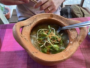 Noodle soup dish  #Veganuary at Vegan Society in Chiang Mai