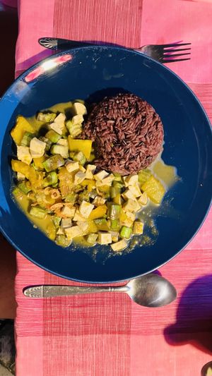 pumpkin curry  at Vegan Society in Chiang Mai