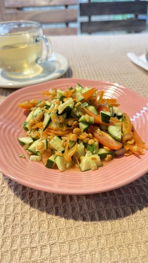 Cucumber saladd  at Vegan Society in Chiang Mai