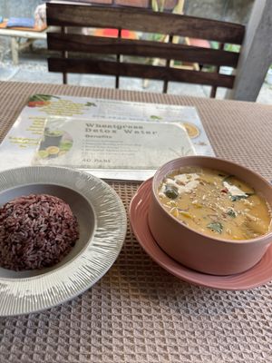 Green curry  at Vegan Society in Chiang Mai