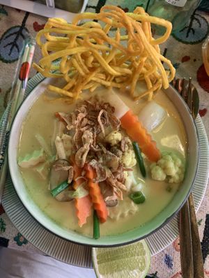 Khao soi   at Vegan Society in Chiang Mai