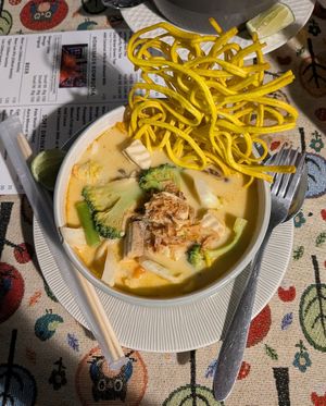 Khao Soi at Vegan Society in Chiang Mai