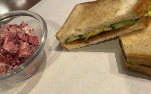 Kreamy Kraken (carrot smoked salmon)  at Red Room Rendezvous 紅房餐酒館 in Taipei