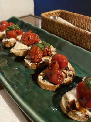 Caprese. Great as a starter particularly for spice lovers.   at Red Room Rendezvous 紅房餐酒館 in Taipei