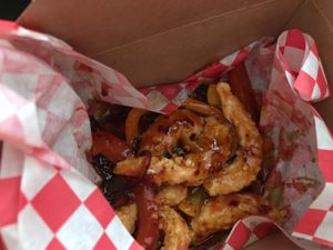 A side order of banging ‘prawns’ 😋 at Vegan Hub in North West London