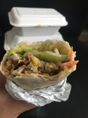 Falafel Wrap at Vegan Hub in North West London