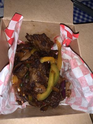 Crispy chilli mutton at Vegan Hub in North West London