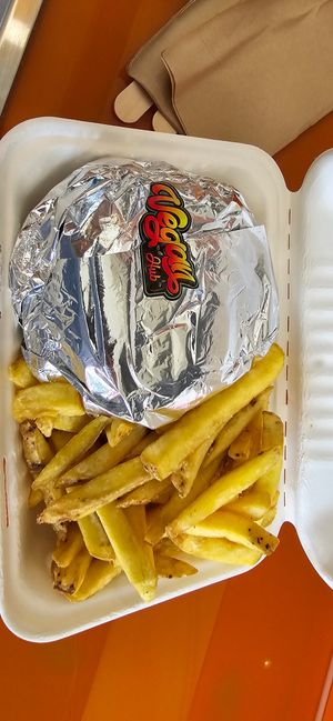 Hot chick burger at Vegan Hub in North West London