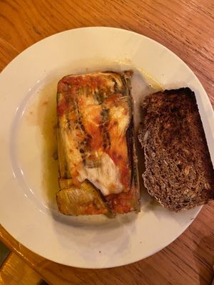 Vegan Lasaña  at La Caravana  in Tepoztlan