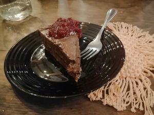 Avocake at La Caravana  in Tepoztlan