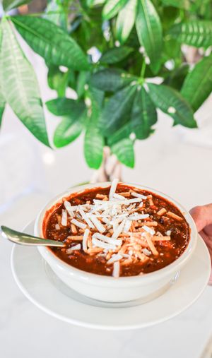 Damn Good Chili Soup at Variable Cafe in Los Angeles