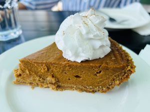 Homemade Pumpkin Piee  at Variable Cafe in Los Angeles