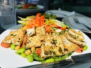 Green Goddess Salad with Grilled Tofuu  at Variable Cafe in Los Angeles
