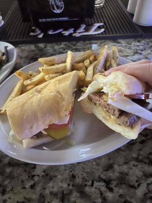 Vegan Po Boy with Impossible meat  at Soulé Cafe in New Orleans