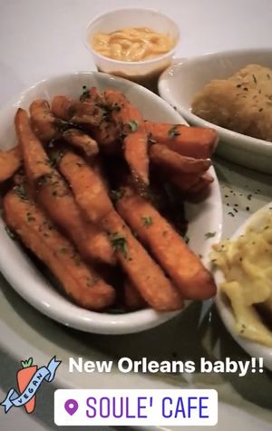 Sweet potato fries. They were really good  at Soulé Cafe in New Orleans