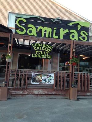 Front of restaurant at Emile's Black Point Bistro in Black Point