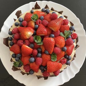 Birthday cake at Charbon D'or in Lucenec