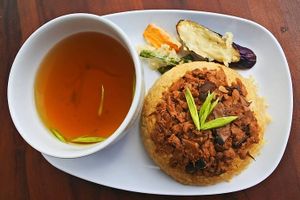 Mixed Mushroom - Rice bowl Warma Vegie Stall, Peliatan, Ubud at Warma Vegie Stall in Ubud