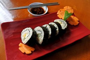 Vegetarian Sushi Warma Vegie Stall, Peliatan, Ubud at Warma Vegie Stall in Ubud