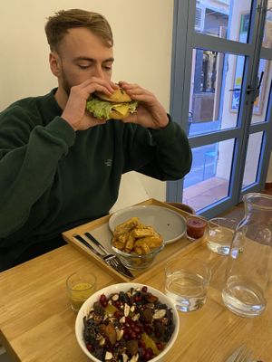 Tasty vegan burger! The Sanctuary Salad was lovely too.   at Sanctuary in Aix-en Provence