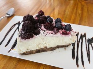 Cheesecake  at Alma Casa Vegana in Cordoba