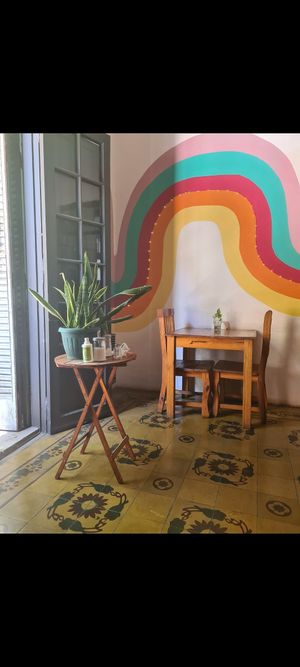decor #Veganuary at Alma Casa Vegana in Cordoba