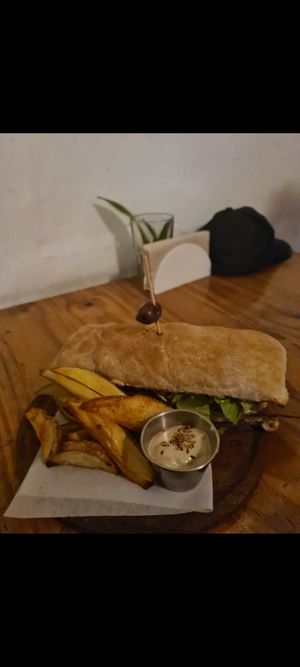 huge sandwich! #Veganuary at Alma Casa Vegana in Cordoba