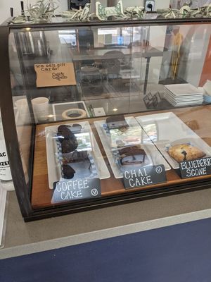 Vegan pastry case at Cafe Capello in Reno