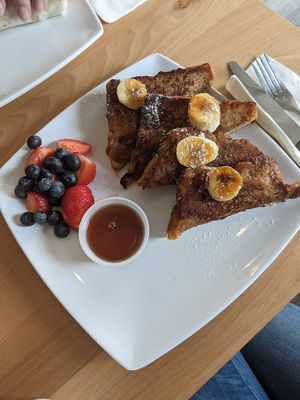 Vegan banana french toast at Cafe Capello in Reno