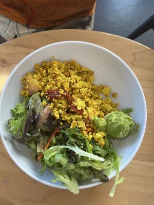 Vegan breakfast bowl  at Tractor Foods in Victoria