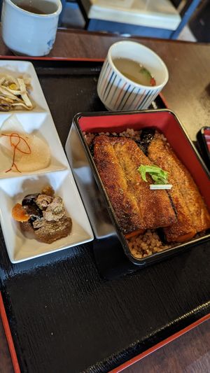 Unagirice meal at Cafe Ren - Kamigyo in Kyoto