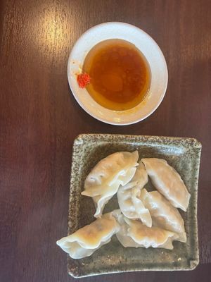 Gyoza dumplings at Cafe Ren - Kamigyo in Kyoto