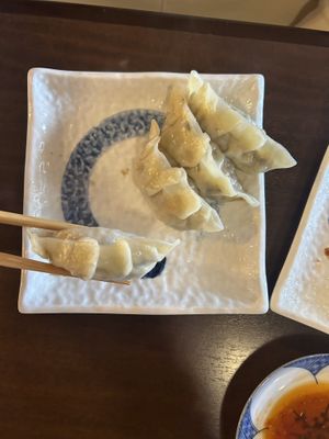 Fried dumplings   at Cafe Ren - Kamigyo in Kyoto