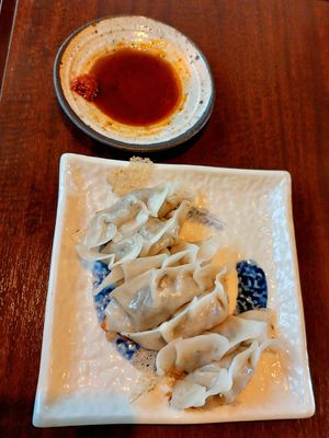 Gluten free Gyoza at Cafe Ren - Kamigyo in Kyoto