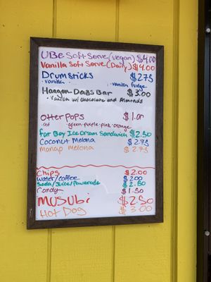 Menu at Bayview Golf Course in Kaneohe