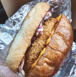 Vegan burger at Leaf Lovers in Birmingham