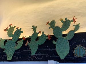 inside the bar  at Cactus Garden in Lanzarote