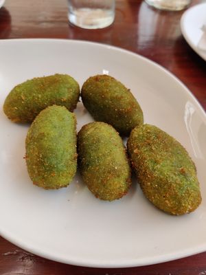 Cactus nuggets (with cheese) at Cactus Garden in Lanzarote